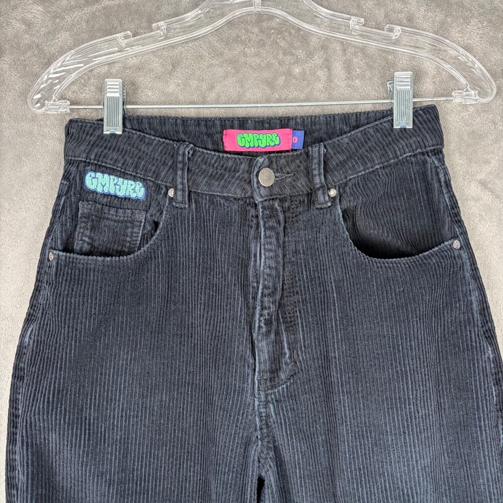 Empyre Tori Black Corduroy Pants Size 0 High Rise Straight Leg Y2K Skater Retro - Picture 5 of 9